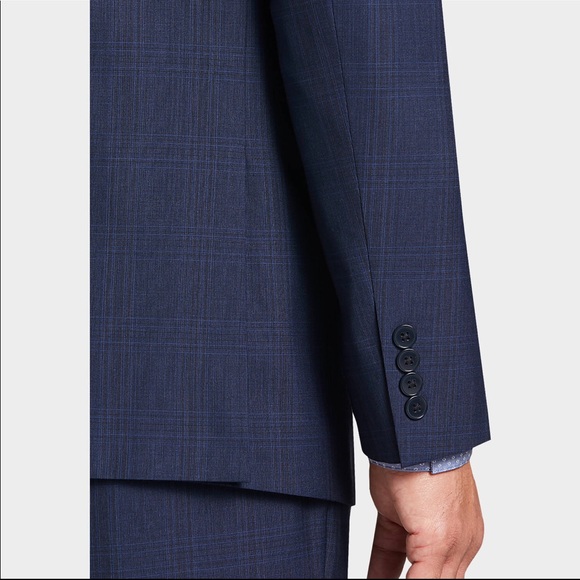 Calvin Klein BRAND NEW Navy Plaid Suit - Picture 3 of 5